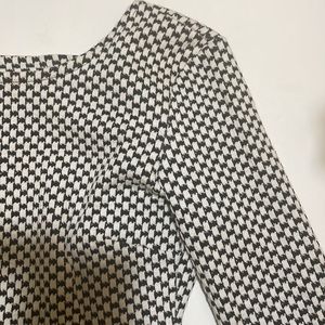 Body con dress black and white